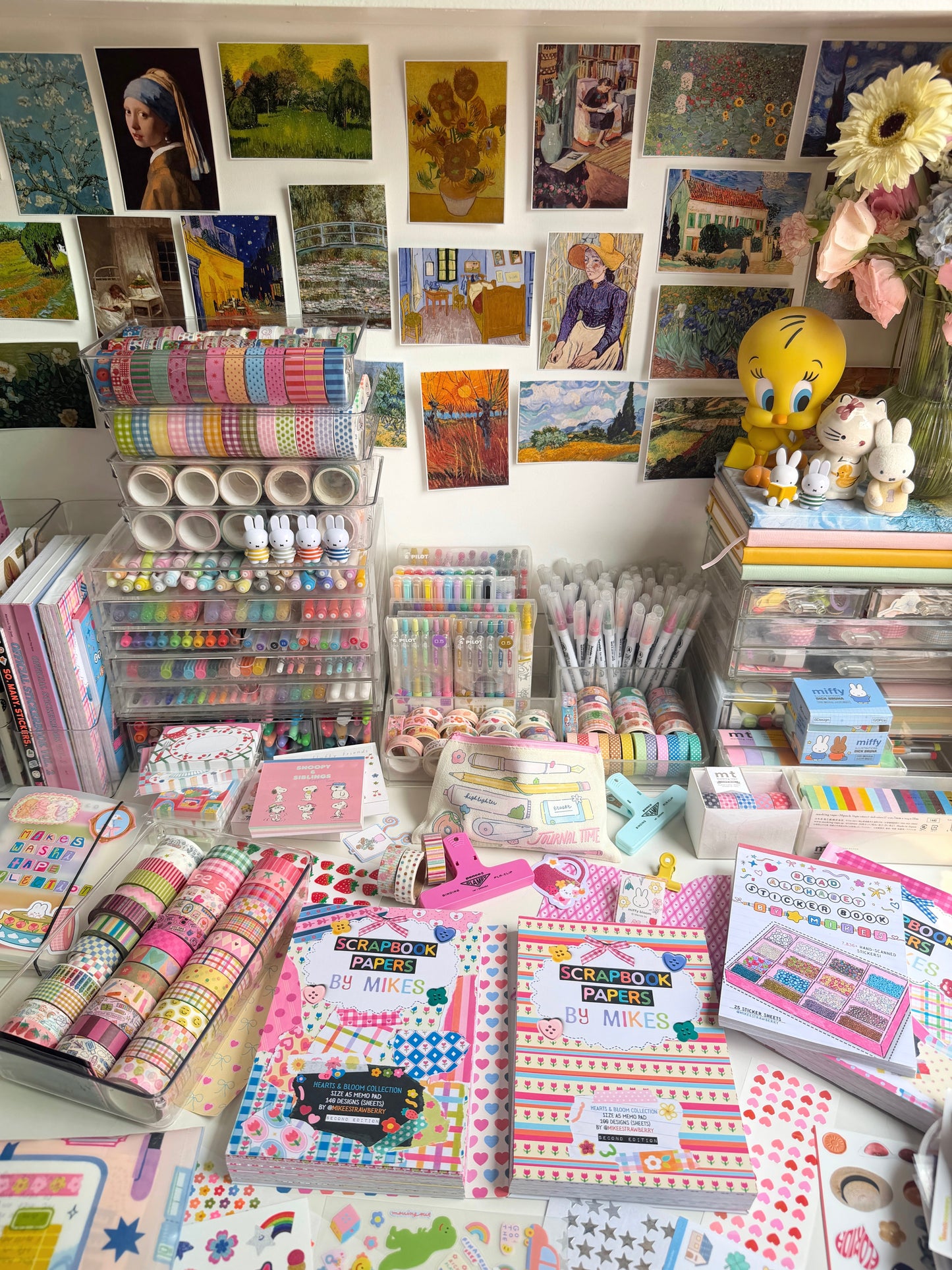 (PRE-ORDER) Scrapbook Memo Pad (2nd Edition) - "Hearts & Bloom Collection" - 100 sheets