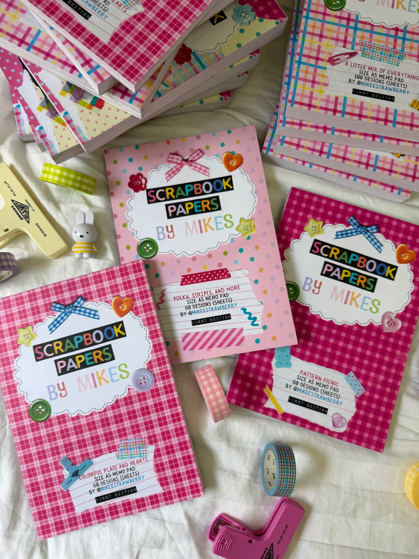 (PRE-ORDER) Scrapbook Memo Pad (1st Edition) - "Colorful Patchwork Collection" - 60 sheets