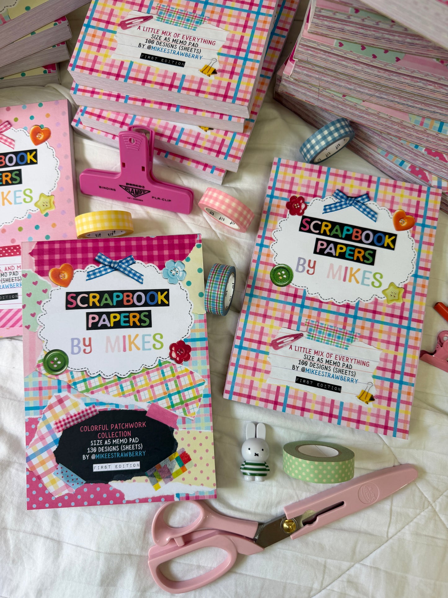 (PRE-ORDER) Scrapbook Memo Pad (1st Edition) - "Colorful Patchwork Collection" - 60 sheets