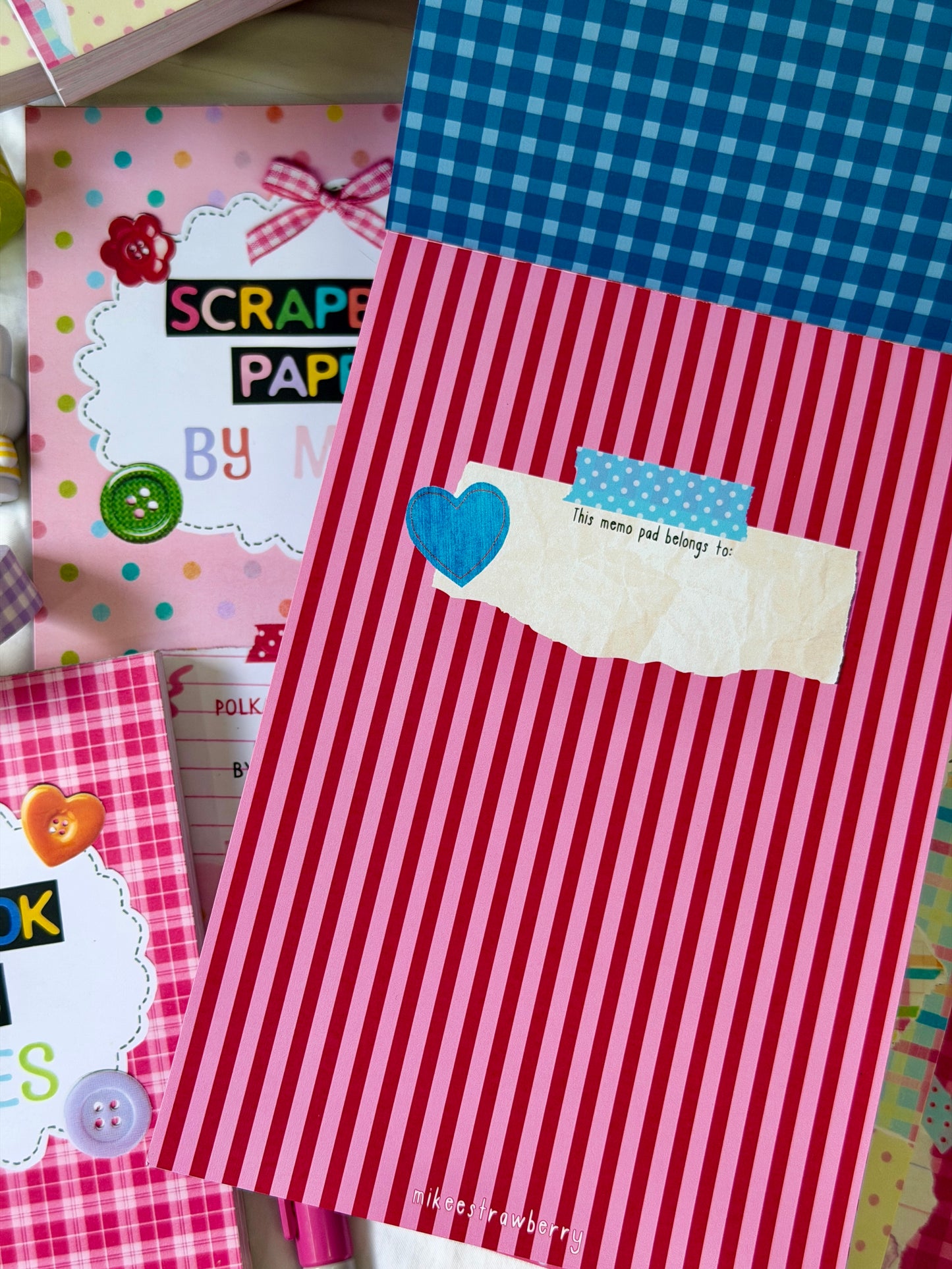 (PRE-ORDER) Scrapbook Memo Pad (1st Edition) - "Colorful Patchwork Collection" - 60 sheets