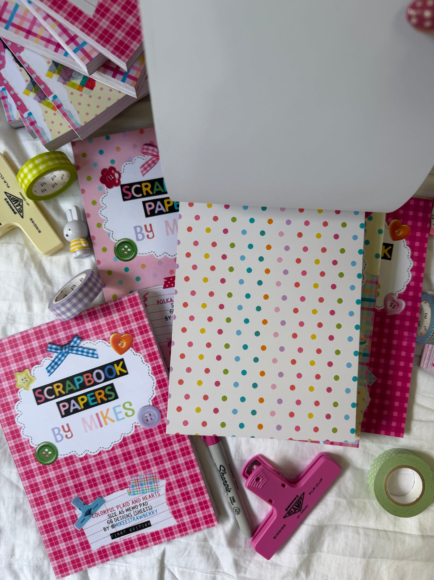 (PRE-ORDER) Scrapbook Memo Pad (1st Edition) - "Colorful Patchwork Collection" - 60 sheets