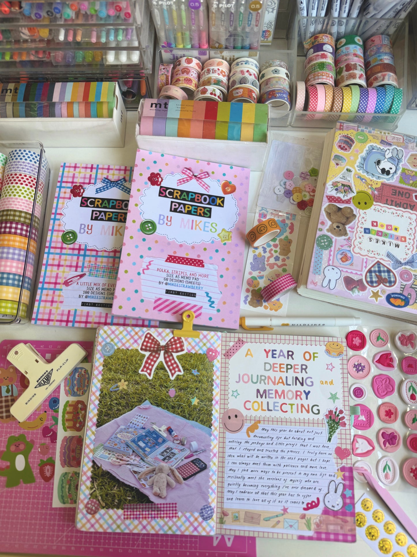 (PRE-ORDER) Scrapbook Memo Pad (1st Edition) - "Colorful Patchwork Collection" - 60 sheets