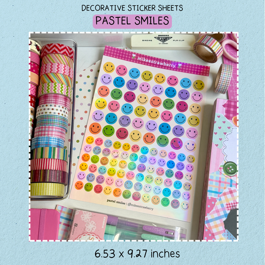 Pastel Smiles Sticker Sheet