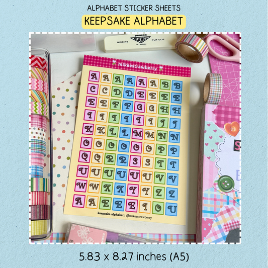 Keepsake Alphabet Sticker Sheet