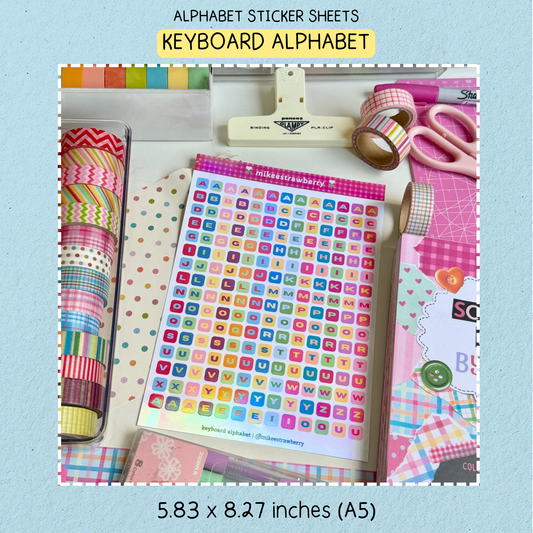 Keyboard Alphabet Sticker Sheet