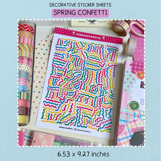 Spring Confetti Sticker Sheet