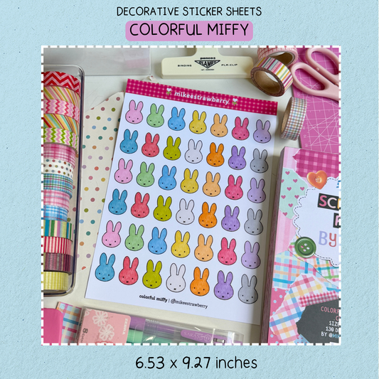 Colorful Miffy Sticker Sheet
