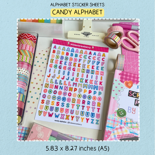Candy Alphabet Sticker Sheet