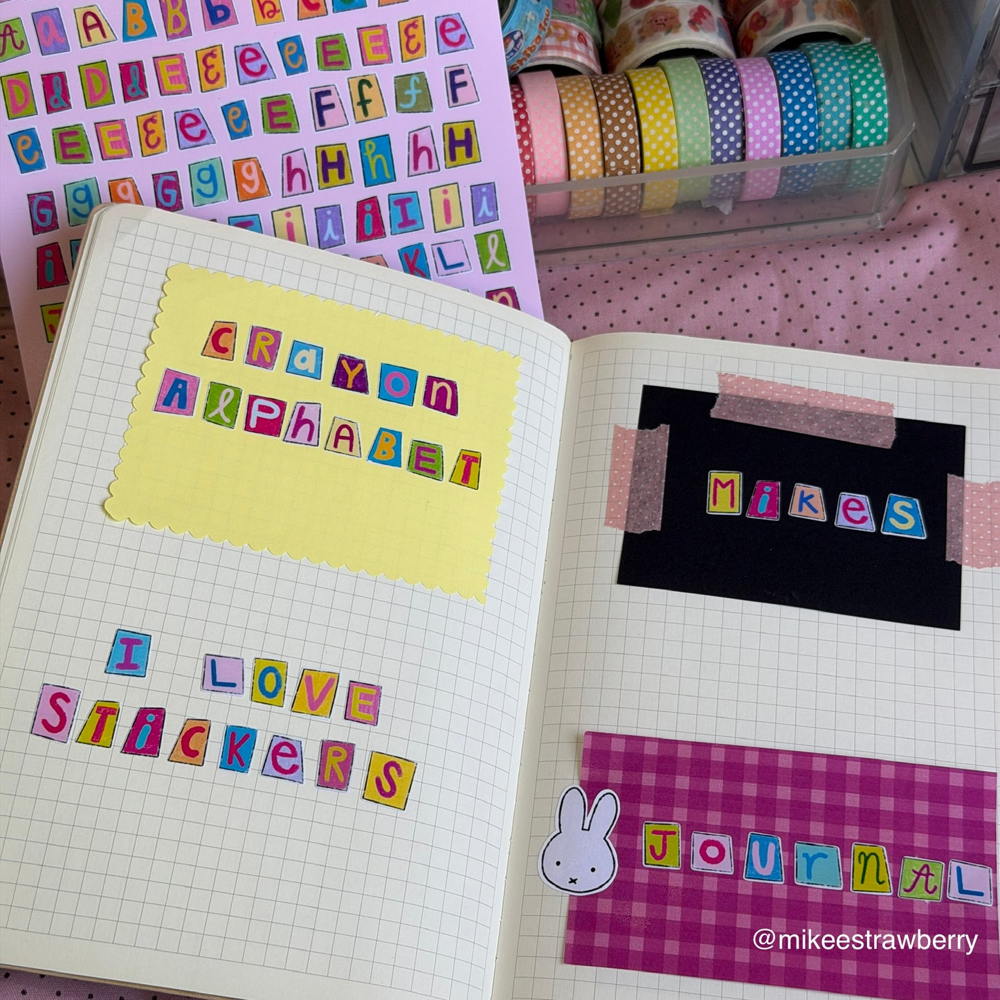 Crayon Alphabet Sticker Sheet