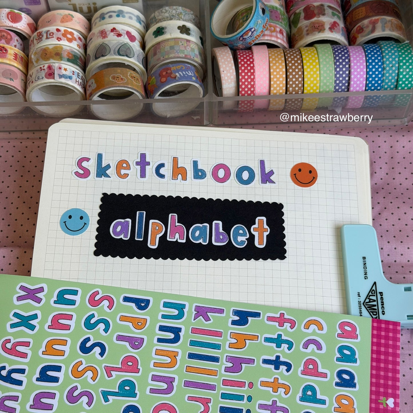 Sketchbook Alphabet Sticker Sheet