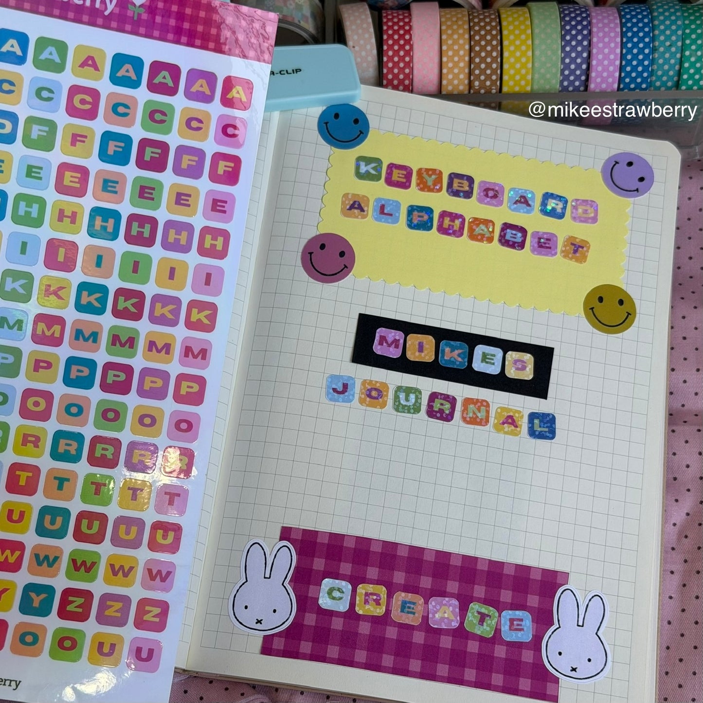 Keyboard Alphabet Sticker Sheet