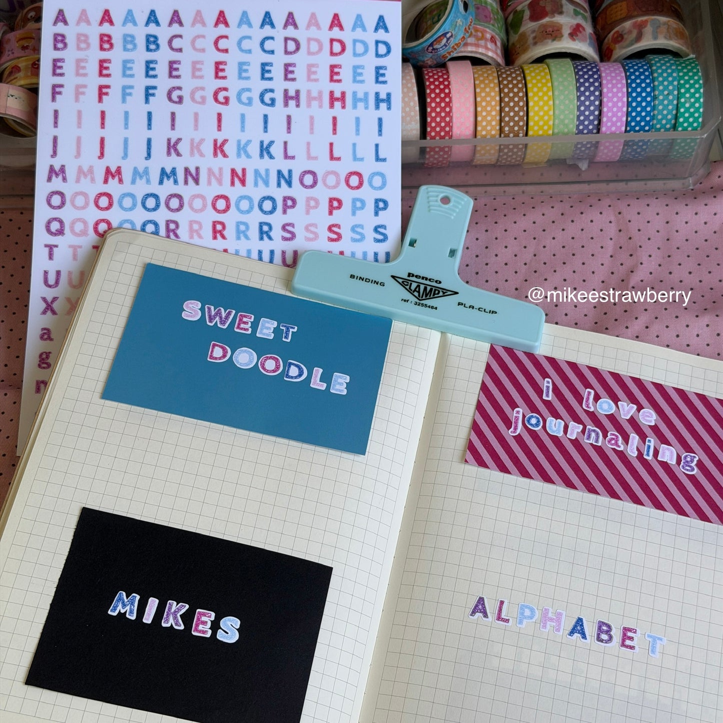 Sweet Doodle Alphabet Sticker Sheet