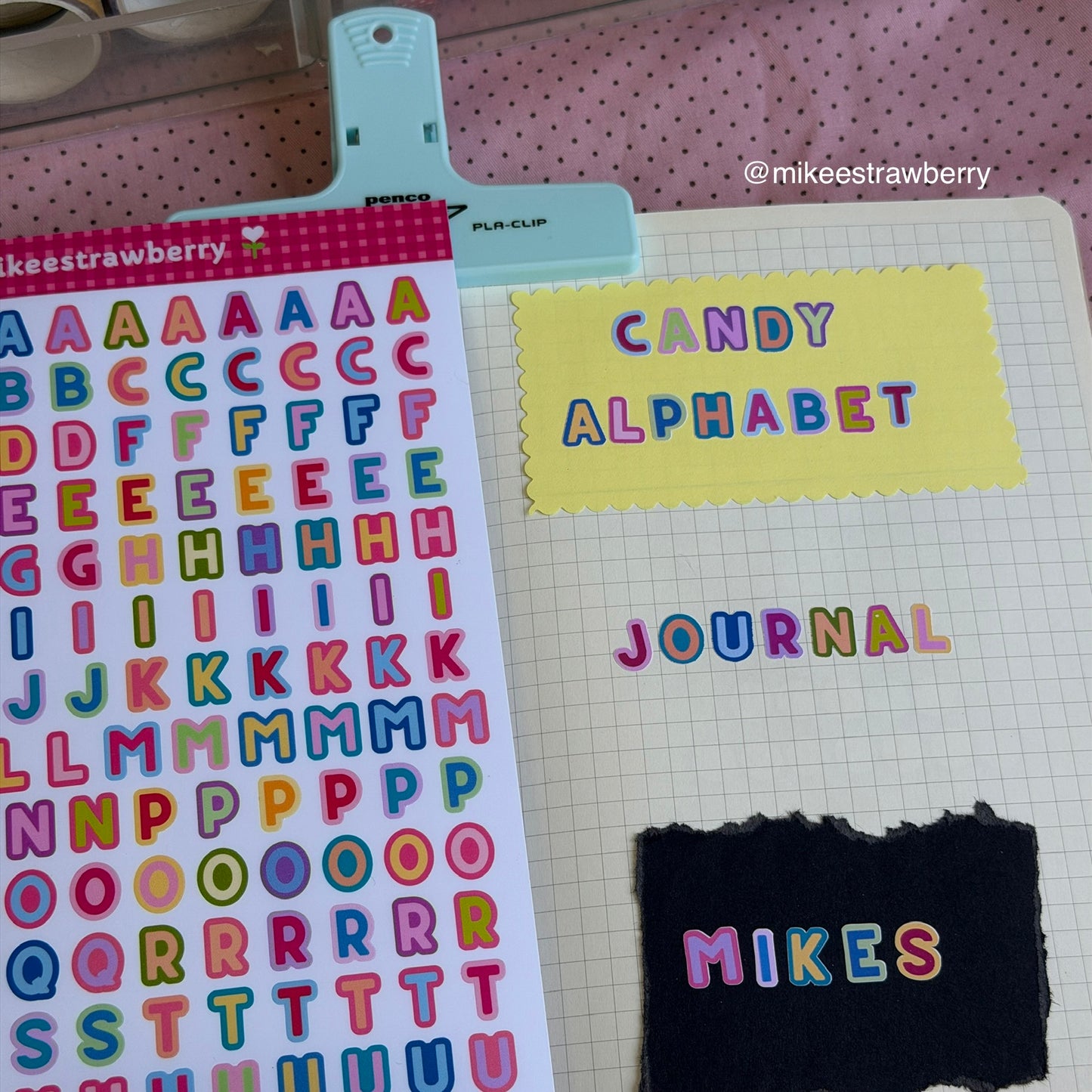 Candy Alphabet Sticker Sheet
