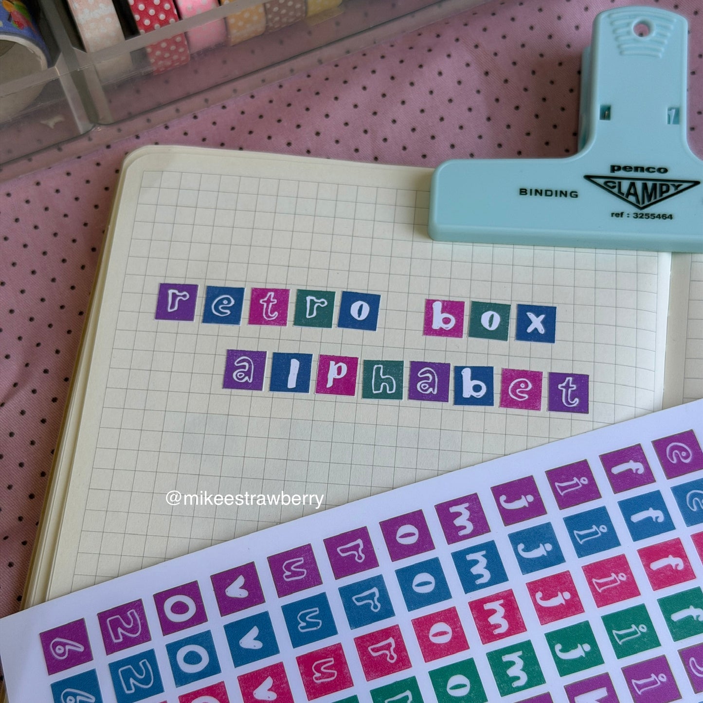 Retro Box Alphabet Sticker Sheet