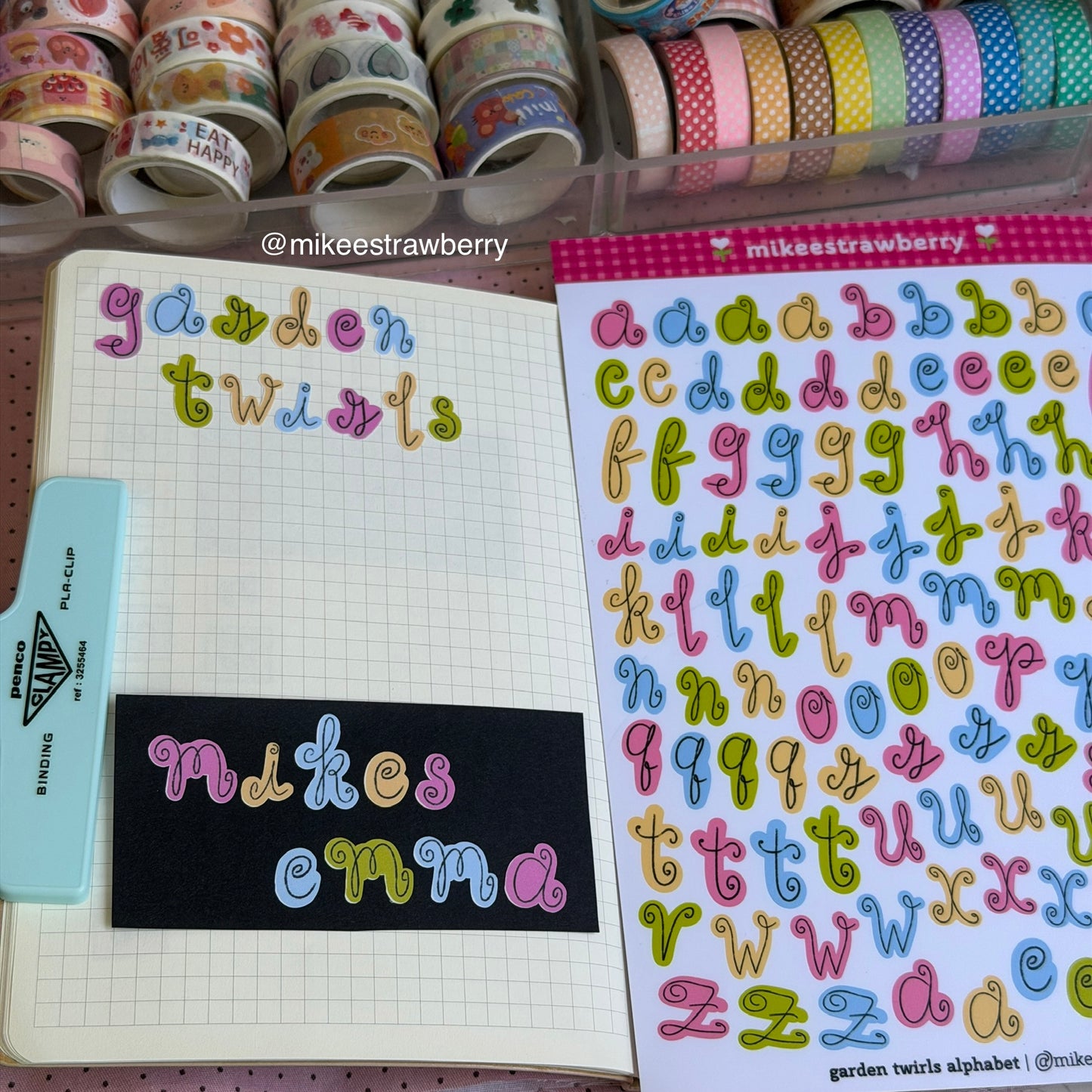 Garden Twirls Alphabet Sticker Sheet